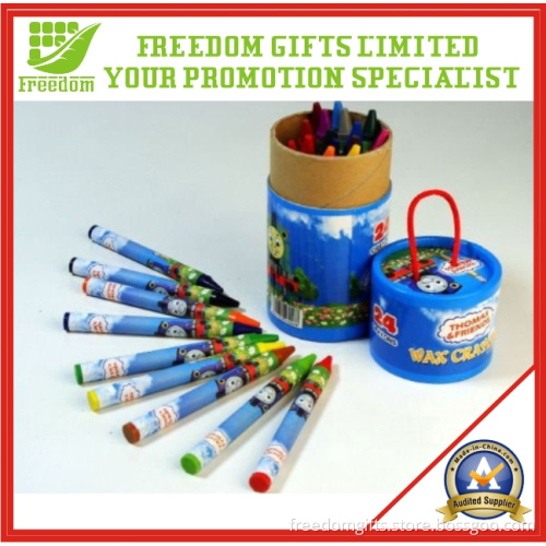 Round Box Packed Wax Crayon (FREEDOM-CR003)